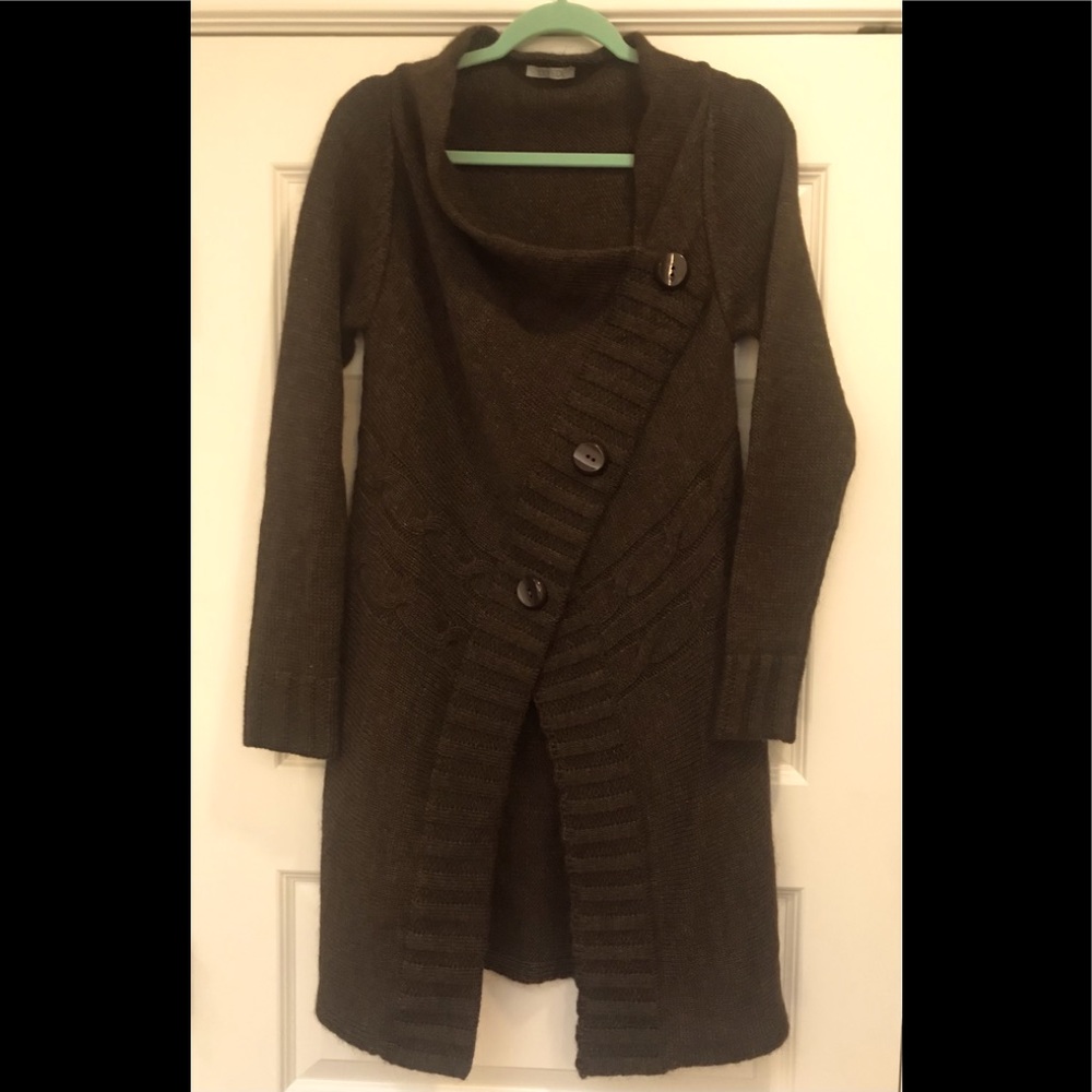 Italian Wool Long Sweater ~ Brown ~ Made in Italy ~ S/M